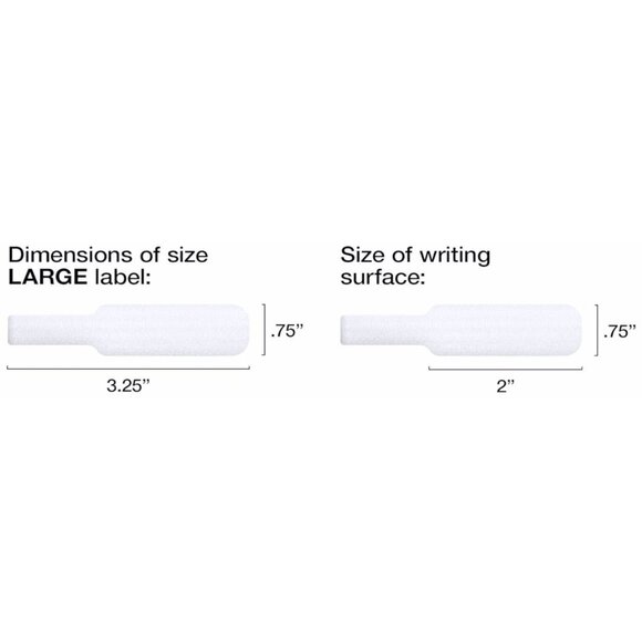 WRAP-IT Large White Velcro Cable Labels 10 pack NEW - Picture 3 of 3